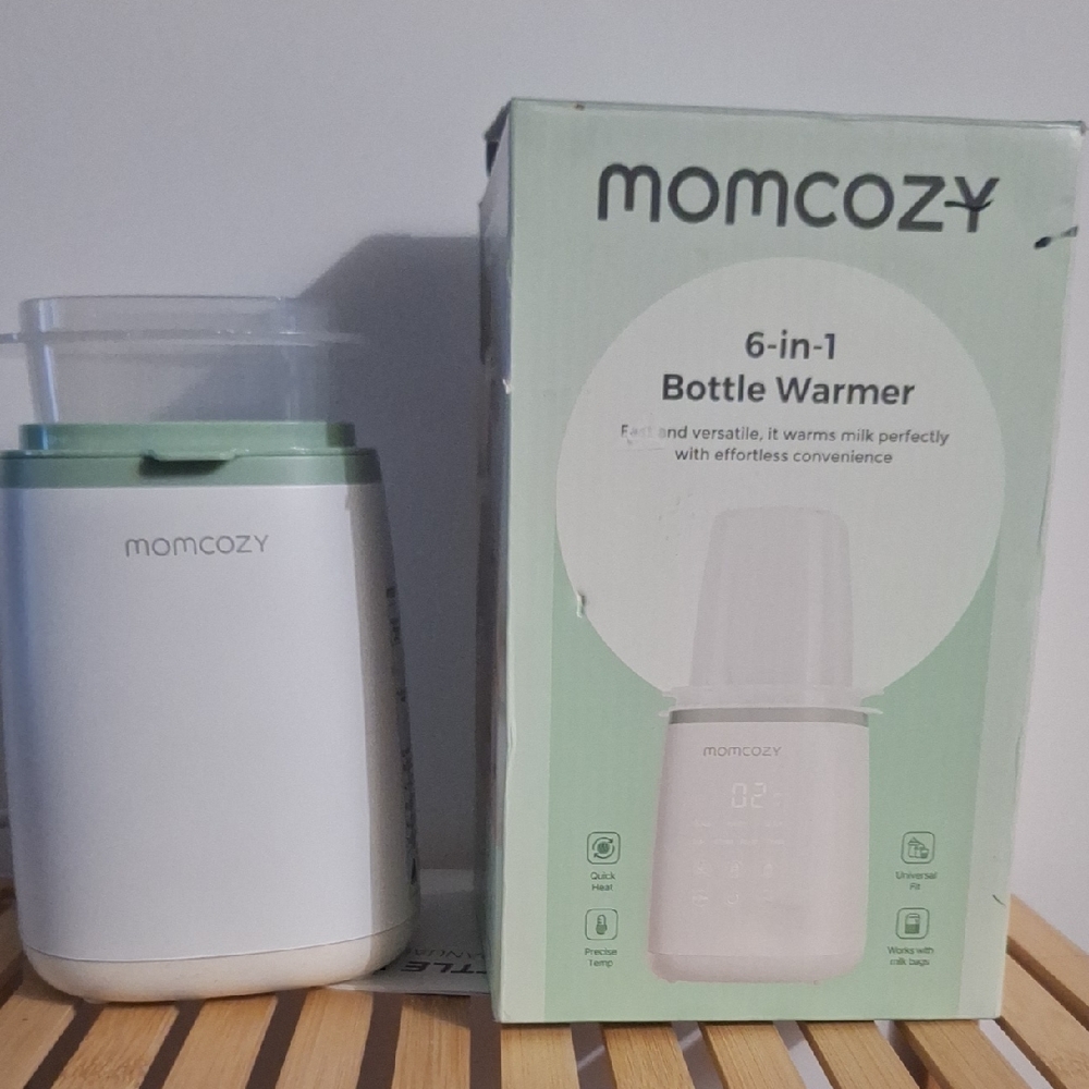 Momcozy 6-in-1 Bottle Warmer - White and Mint